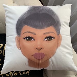 Girl in Pearls Custom Decorative Pillow